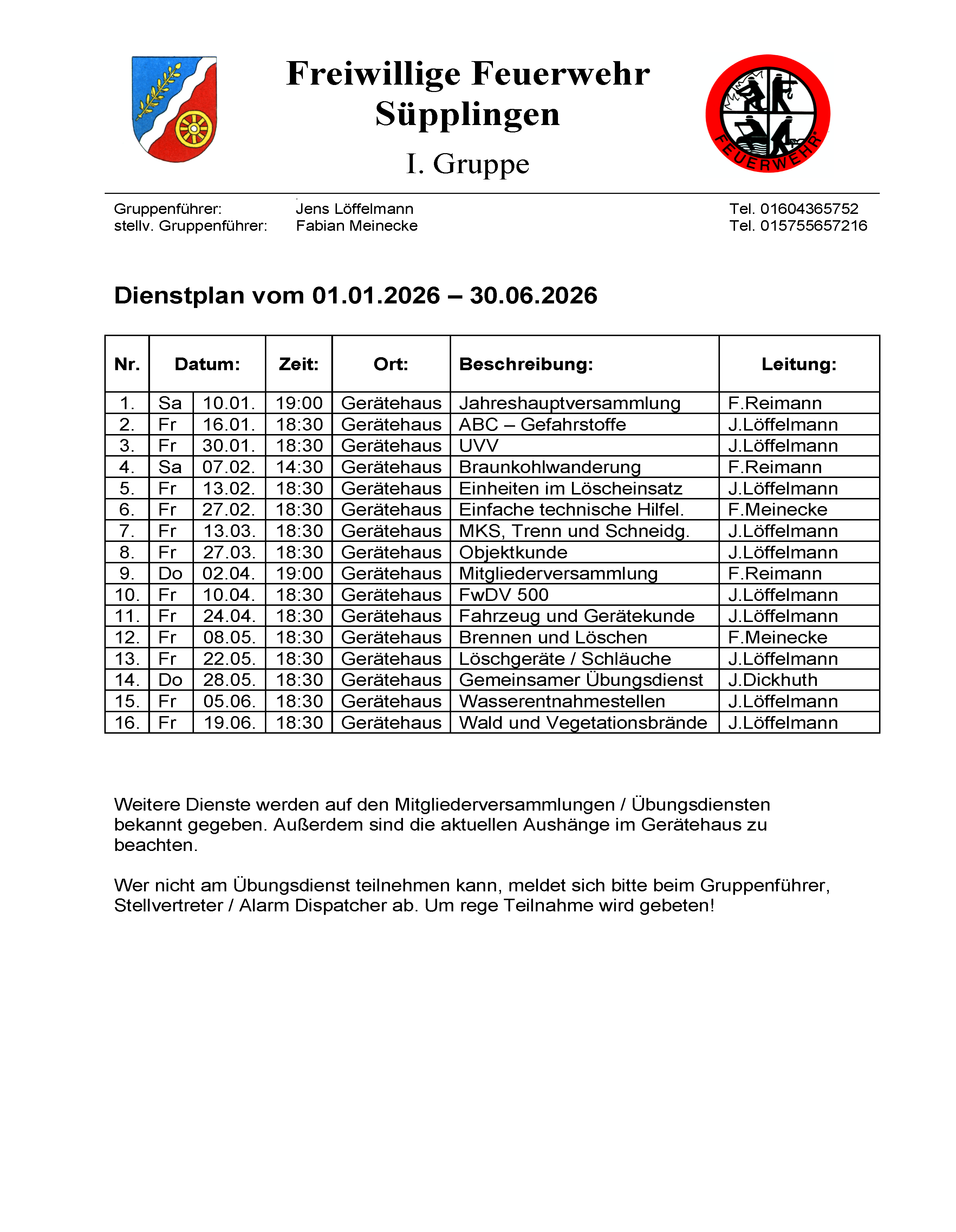 Dienstplan